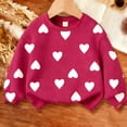 thumbnail image 3 of Posijego Girls Valentines Day Sweatshirts Heart Graphic Pullover Long Sleeve Casual Loose Sweatshirt Tops, 3 of 6