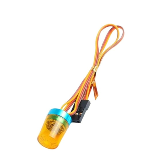 Luz de Advertencia para Coche RC, Lámpara Intermitente, Luz Intermitente, Lámpara de Alarma de 9 Mm de Diámetro, Pieza de Repuesto para Vehículos de J Amarillo