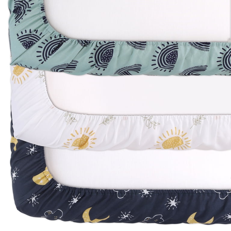 Mattress Sheet The Peanutshell 3-Pack Stellar Design Playard Sheets For ...