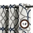 thumbnail image 4 of PrimeBeau Thermal Insulated Privacy Geometric Grommet Room Darkening Blackout Curtains 52" x 96" (2 Panels), 4 of 5
