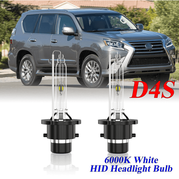 For Lexus GX460 2010 2011 2012 2013 D4S HID Headlight High/Low Beam 6000K Crystal White Xenon Bulbs Set 2