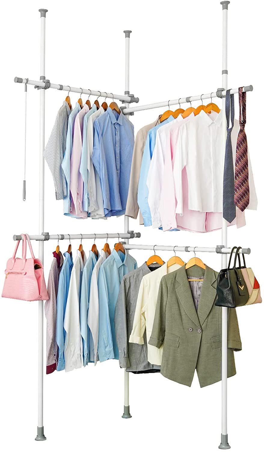 MZDXJ Double Clothing Rack, Adjustable Clothing | Ubuy Trinidad and Tobago