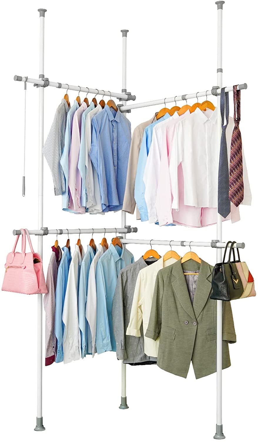 MZDXJ Double Clothing Rack, Adjustable Clothing Ubuy Trinidad and Tobago