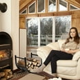 thumbnail image 4 of Gymax 17'' U-Shaped Firewood Rack Steel Fireplace Wood Storage Log Rack Holder, 4 of 10