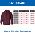 thumbnail image 2 of Gildan Pocket Sweatshirt, Men's DryBlend Long Sleeve Hooded Sweater, Classic Fleece Hoodie, Maroon, S, 2 of 6