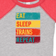 thumbnail image 4 of Inktastic Eat Sleep Trains Repeat Boys or Girls Baby Bodysuit, 4 of 5