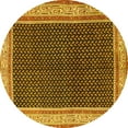 thumbnail image 1 of Ahgly Company Indoor Round Persian Yellow Traditional Area Rugs, 5' Round, 1 of 4
