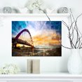 thumbnail image 1 of Color Red Bridge Sunset Taiwan - Modern Seascape Canvas Artwork, 1 of 3