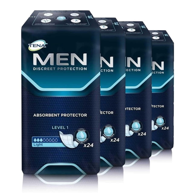 Protector de incontinencia TENA para hombres de nivel 1 (paquete de 4 x 96)