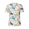 thumbnail image 5 of Wukai Easter Rabbit Print Men's Short-Sleeved Mesh T-Shirt,Quick-Dry Short Sleeve Workout T-Shirt-6X-Large, 5 of 8