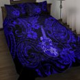thumbnail image 3 of Hawaii Ukulele Duvet cover Polynesian Pattern Navy Blue Version LT01, 3 of 5