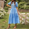 thumbnail image 2 of OSOLU Solid Color Women Casual Summer Dress Sleeveless Flowy Maxi Dress With Waist Tie For Vacation Date Night Dresses Lovely Sundress Wedding Guest Dress, 2 of 5