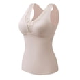 thumbnail image 1 of Camisas Térmicas Sin Mangas Para Mujer Chaleco Con Cuello En V Con Sujetador Incorporado Ropa Interior Camiseta Sin Mangas Térmica - Blanco, 1 of 6