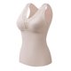 thumbnail image 1 of Camisas Térmicas Sin Mangas Para Mujer Chaleco Con Cuello En V Con Sujetador Incorporado Ropa Interior Top Térmico - Blanco, 1 of 6