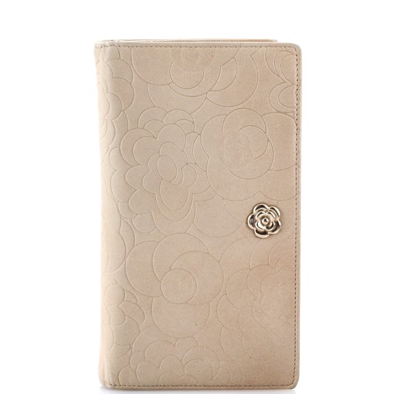 Pre-Owned Bi-Fold Wallet Camellia Lambskin Long By Rebag