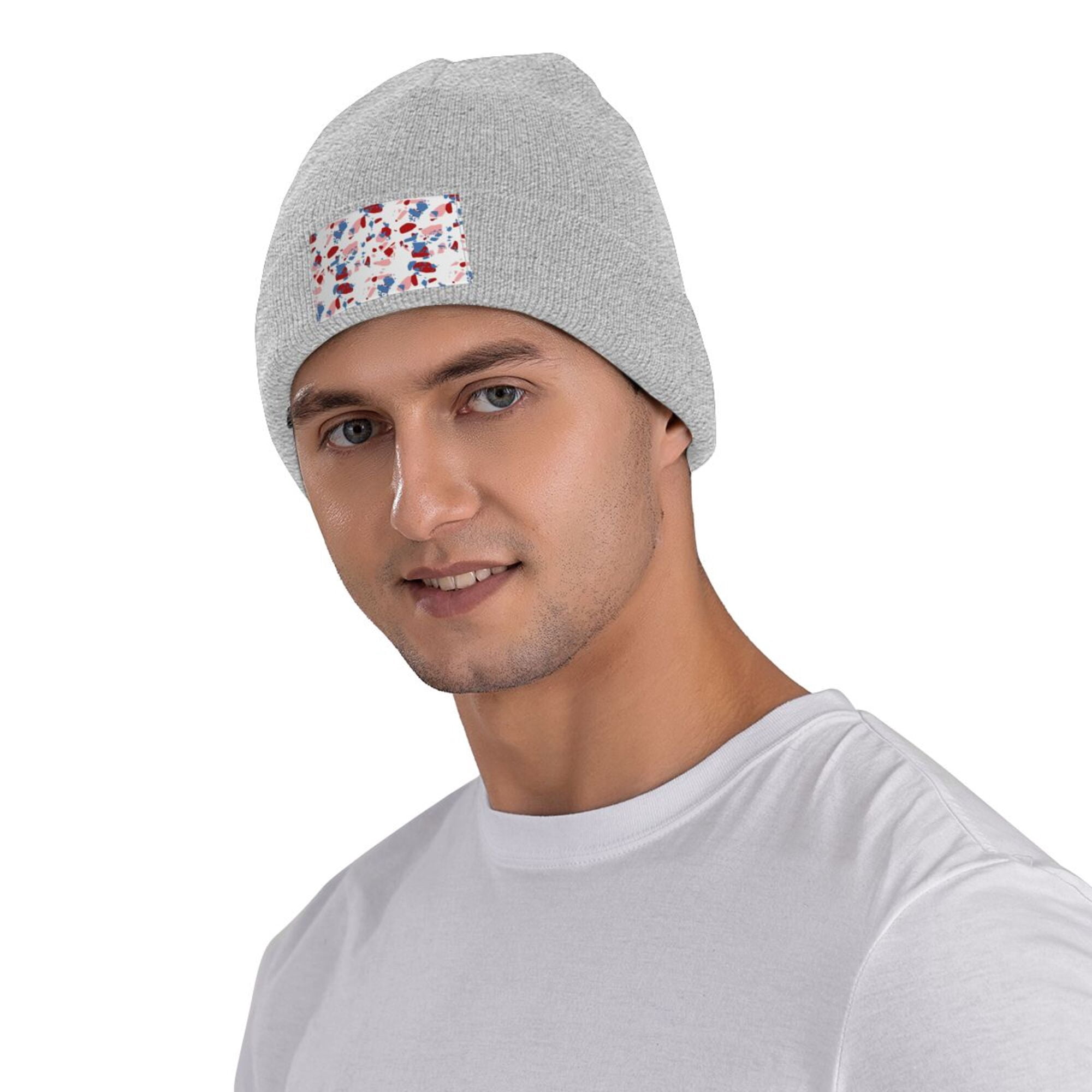 ZICANCN Colorful Terrazzo Stone Texture Knit Beanie Hat, Winter