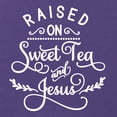 thumbnail image 5 of Wild Bobby, Raised on Sweet Tea and Jesus Inspirational/Christian Women Slim Fit Junior Tee, Purple Rush, Small, 5 of 5