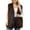 #632-Brown, variant on AUNVITO Women's Faux Fur Vest Sleeveless Short Winter Warm Outerwear V-Neck Casual Stylish