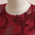 thumbnail image 4 of July 4Th Red Dress for Girls Long Sleeve 10-12 New Children's Dress Princess Dress Big Children's Sequins and Ground Long Dress Piano Performance Dress, 4 of 8