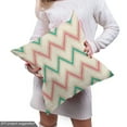 thumbnail image 4 of Ambesonne Chevron Fabric by the Yard Upholstery, Vintage Insignia, 5 Yards, Pink Cream Green, 4 of 4