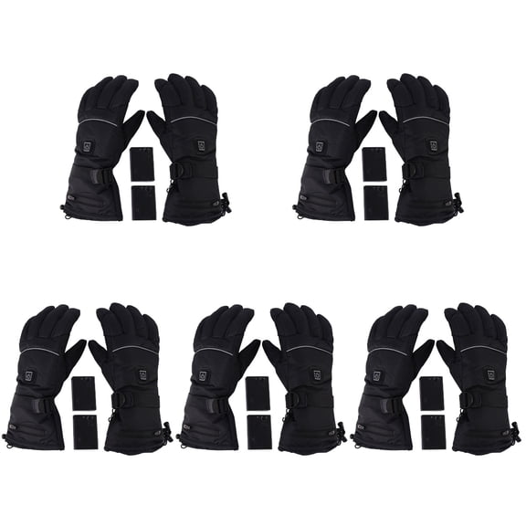 EXHUMKY BERTDOMD 5 Pairs Heated Thermal Gloves with Adjustable Design for Men and Women, Ideal for Motorcycle Riding, Hiking, Camping Outdoors