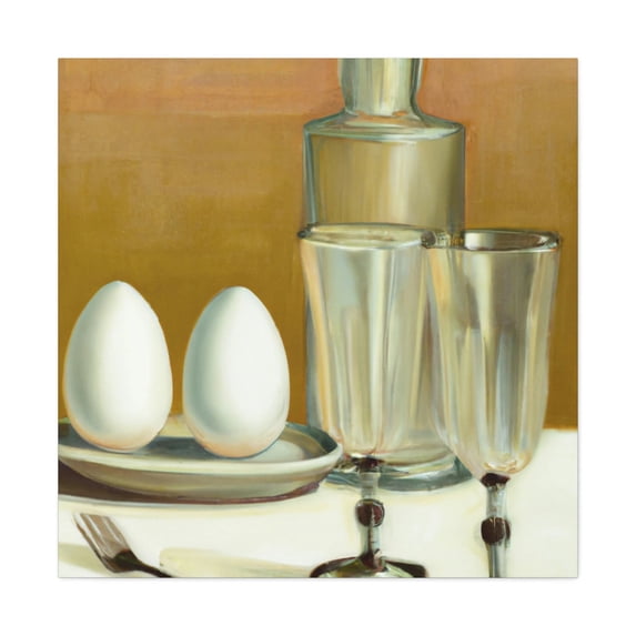 Eggs in Art Deco. - Canvas
