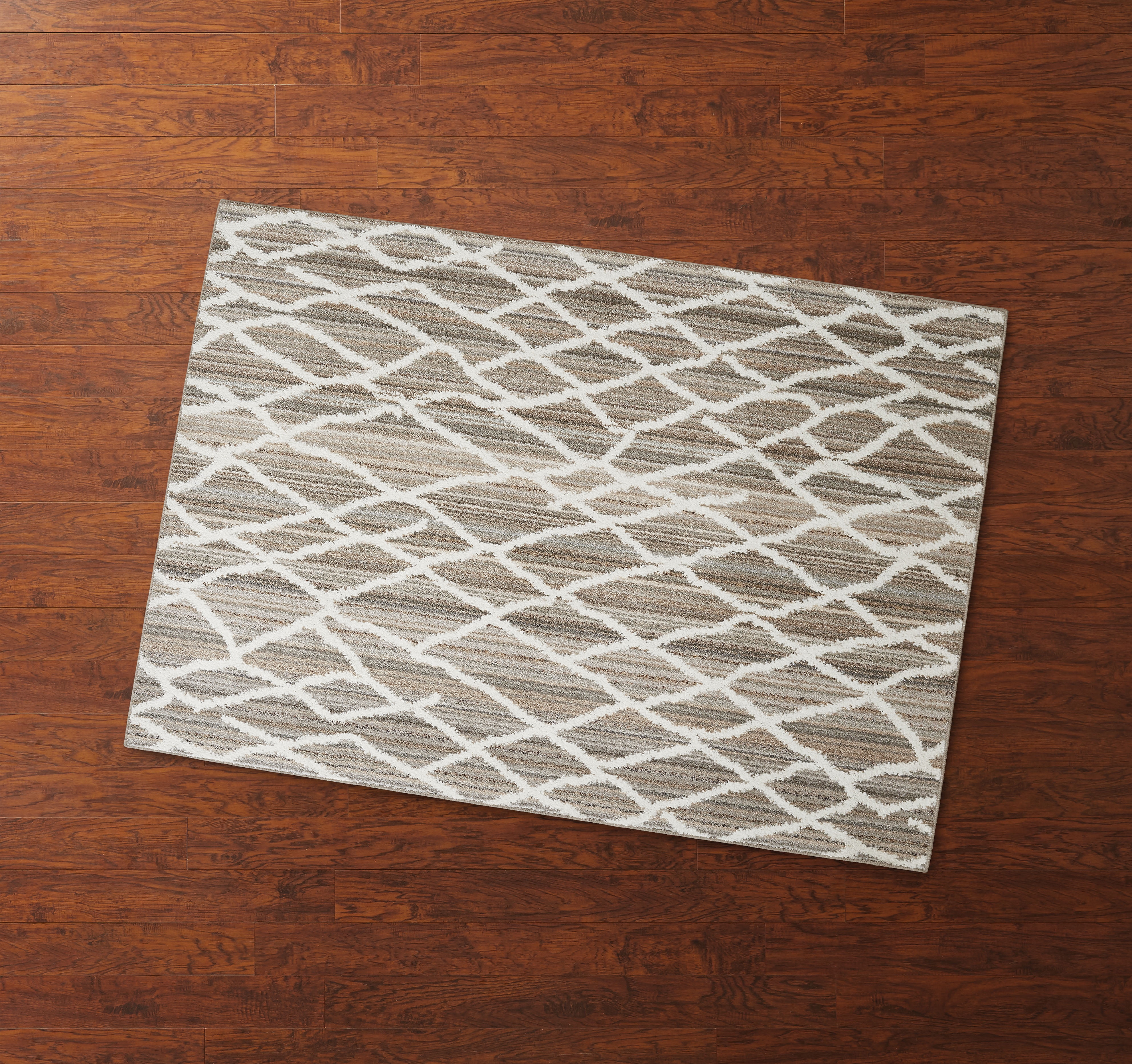 Mainstays Diamond Stripe Earth Tone/White Indoor Area Rug, 5' x 7'
