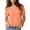 Orange, variant on Mint Bubble Short Sleeve Round Hem Oversized Airy Casual Babydoll Tee Black XL