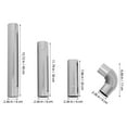 thumbnail image 7 of HONMEET 4pcs Pellet Stove Pipe: Fireplace Chimney Tube - Stainless Steel Smoking Flue Elbow Bend Stove Piping For Camping Ventilation, 7 of 7