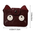 thumbnail image 3 of ZZkhGO Faux Leather Mini Coin Purse, Slim Soft Card Wallet with Magnetic Proof ID Pouch, Compact Cash Holder for Small Change Cards Daily Use, Wine, 3 of 6
