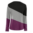 thumbnail image 5 of Taqqpue Women's Plus Size Color Block Long Sleeve Tunics Tops Oversized Sweatshirts Casual Crew Neck Shirts Loose Fit Pullover Blouses, 5 of 5