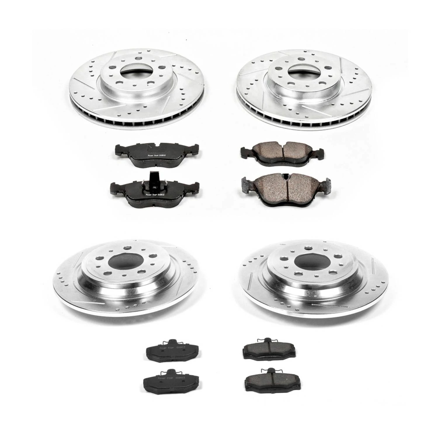 PowerStop Front and Rear Z23 Evolution Sport Carbon-Fiber Ceramic Brake Pad and Drilled & Slotted Rotor Kit Fits: VOLVO Select Models K2736