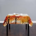 thumbnail image 2 of Fall Forest Tree Square/Round Tablecloths 60x60,Abstract Contemporary Painting Art Table Cloth Table Cover Indoor/Outdoor Tabletop Decor for Wedding Holiday Party Dinner Baby Shower, 2 of 7