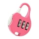 thumbnail image 3 of Mini cerradura de combinación candado de 3 dígitos antirrobo cerradura de código de aleación de zinc para taquillas maletas equipaje rosa, 3 of 4
