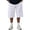 White, variant on Men's Baggy Sweat Shorts 2026 Fleece Cotton Y2k Shorts Casual Under Knee Shorts Hem Gym Shorts with Pockets,XL
