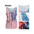 thumbnail image 3 of WISEFIN Women American Flag Print Tee Sleeveless Round Neck USA Flag Tank Top T-Shirt, 3 of 4