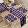 thumbnail image 2 of Ambesonne Abstract Table Runner & Placemats, Nested Ornamental Squares, Placemat 4 pcs + Runner 12"x90", Quartz Mauve, 2 of 2