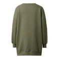 thumbnail image 4 of Fiaer Womens Sweatshirts Crew Neck Side Zipper Pullovers Long Sleeve Loose Fit Casual Trendy Solid Color Plus Size Tops Green XL, 4 of 5