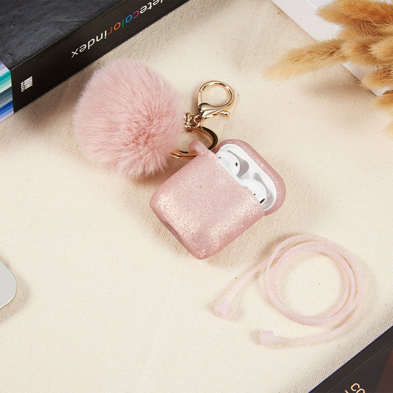 Leather AirPod Case With Gold Keychain Soft Airpods 1 2 AirPod 