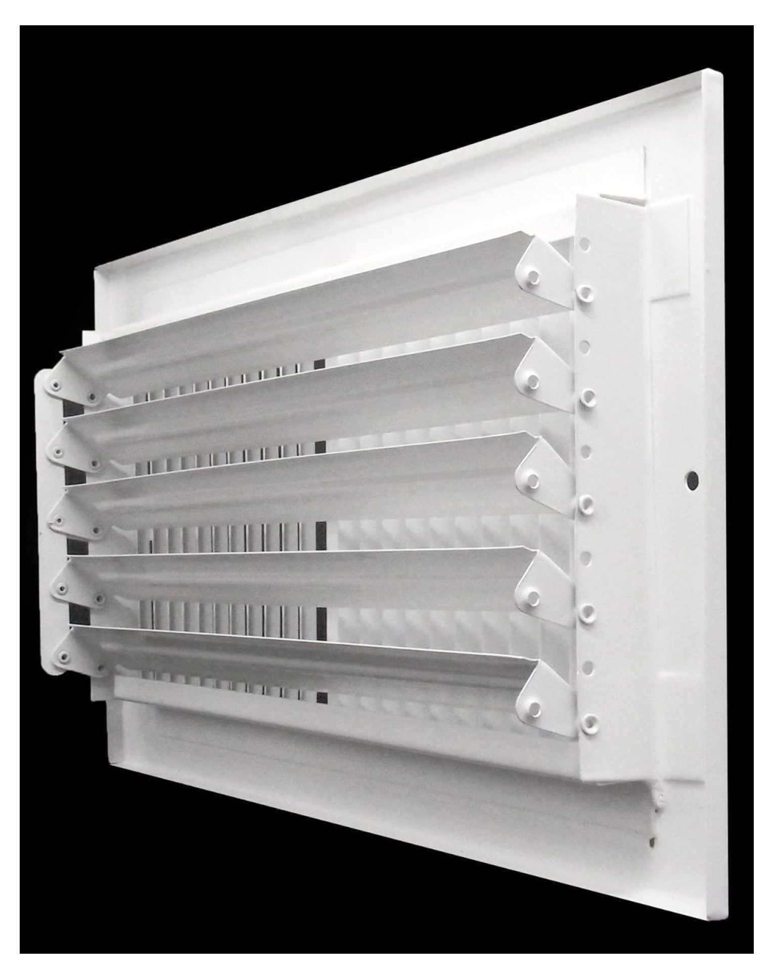 18" X 4" 2-Way-Vertical AIR Supply Grille - Vent Cover & Diffuser - Flat Stamped Face - White [Outer Dimensions: 19.75"w X 5.75"h]