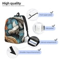thumbnail image 3 of Easygdp Colorful Koi Fish Art for Durable Canvas Laptop Backpack - Adjustable Shoulder Strap, Large Capacity, Fits 15-17in Laptops, for School, Work, Travel-Small, 3 of 5