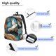 thumbnail image 3 of Easygdp Colorful Koi Fish Art Mochila de Lona Resistente para Laptop, Compatible con Laptops de 15 a 17 pulgadas, Ideal para Escuela, Trabajo y Viajes-Small, 3 of 5