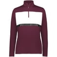 thumbnail image 2 of Holloway Sportswear XL Womens Prism Bold 1/4 Zip Pullover Maroon/White 222791, 2 of 5