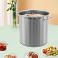 thumbnail image 2 of 50 Quart Stainless Steel Stockpot with Lid & Draining Bucket, Large Stock Pot for Boiling Cooking Soup Stew Canning, Commercial Grade & Dishwasher Safe, Heavy Duty Restaurant Kitchen Big Pots, Silver, 2 of 9