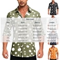 thumbnail image 3 of UTSJKR Men's Roll-Up Cuff Polka Dot Long Sleeve Button-Down Shirt, Slim Fit Casual Top, Daily Dating Street Outdoor Trendy Leisure Wear Orange XXXL, 3 of 5