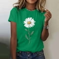 thumbnail image 2 of FamilyThread Women's Versatile Short Sleeve Floral Crew Neck T Shirt Sunflower Graphic Loose Tees Casual Tops, 2 of 5