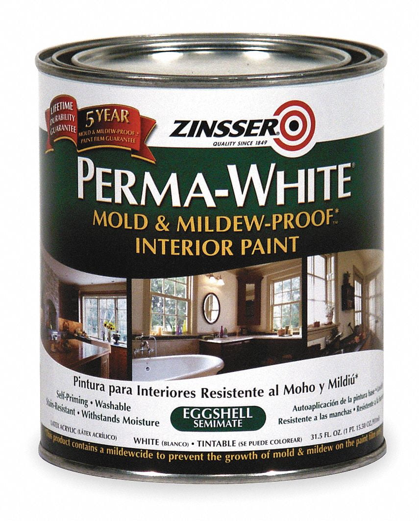 Zinsser Latex Acry InteriorWhite,Eggshell,1 qt  2774