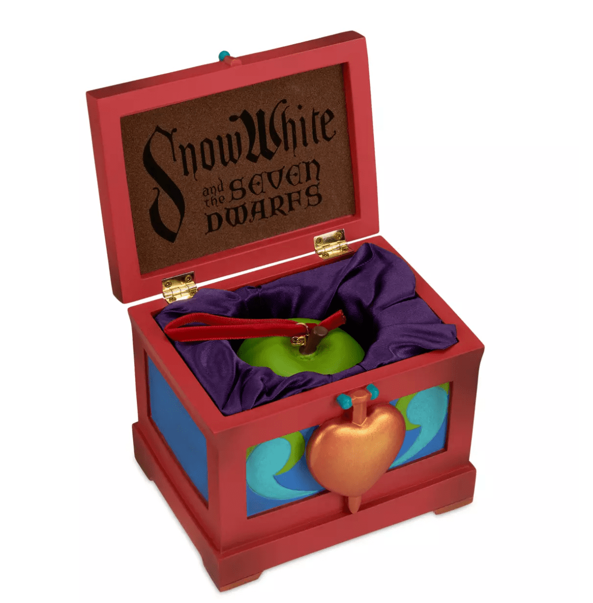 Disney Snow White Seven Dwarfs Poisoned Apple Christmas Ornament Heart ...