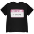 thumbnail image 1 of Halloween Hello I'm a Unicorn Youth T Shirt Black YLG, 1 of 1