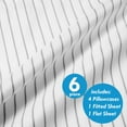 thumbnail image 3 of 1500 Thread Count Egyptian Quality Extra Soft Deep Pocket Bedroom Pinstripe Sheet Set, 3 of 3
